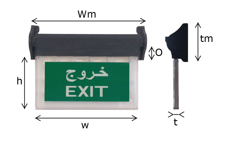 4W LED 3 YEAR WARRANTY WALL OR CEILING MOUNTED LED EMERGENCY EXIT SIGN 