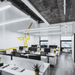 LED profile lighting installed in a contemporary office environment for optimal illumination and