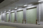 LED weatherproof luminaire lighting industrial storage units and warehouses.