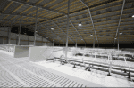LED High Bay V1 100W lighting fixture for industrial warehouse illumination.