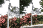 LED decorative pole with solar panel for outdoor lighting and garden decoration.