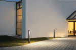 LED bollard lighting for modern outdoor pathways and landscape illumination.