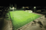 LED flood light 200W illuminating sports field at night for optimal visibility and safety.