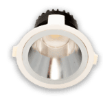 Recessed LED downlight ideal for modern ceiling lighting, energy-efficient, and sleek design.