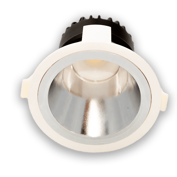 Recessed LED downlight ideal for modern ceiling lighting, energy-efficient, and sleek design.