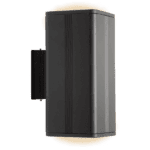 Modern LED squared wall light for stylish interior and exterior lighting.