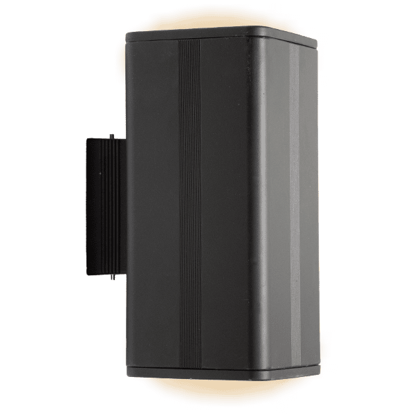 Modern LED squared wall light for stylish interior and exterior lighting.