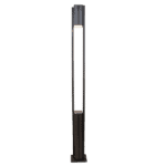 LED squared garden pole with integrated lighting for outdoor landscape illumination.