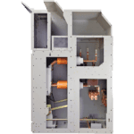 High-voltage medium voltage switchgear for industrial use.