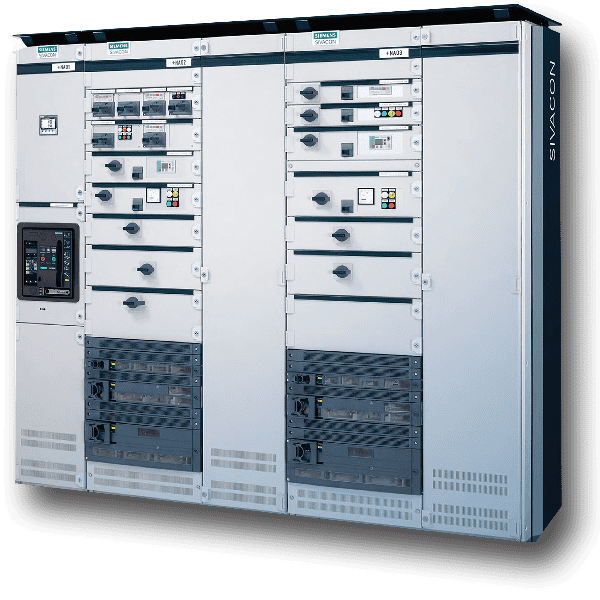 High-capacity SEGA M SIVACON-S8 low voltage switchboard for industrial power distribution.