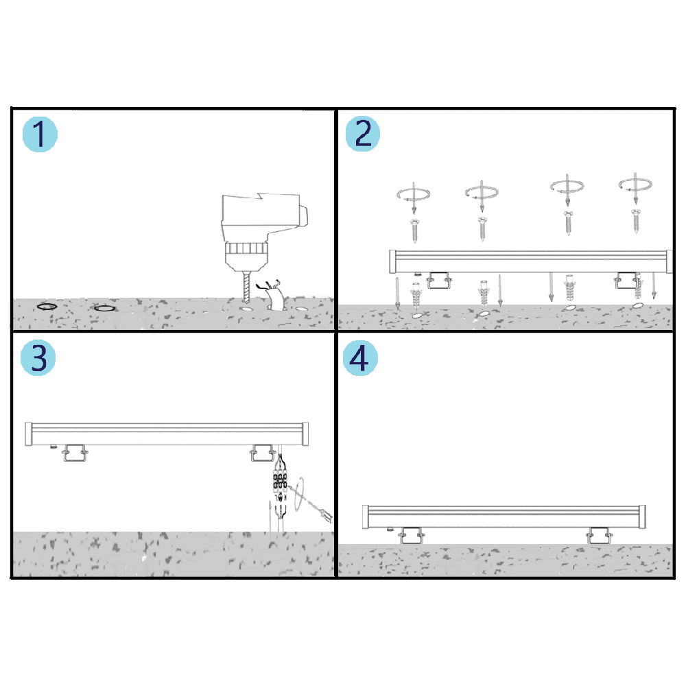 LED wall washer for architectural lighting and decorative illumination applications.
