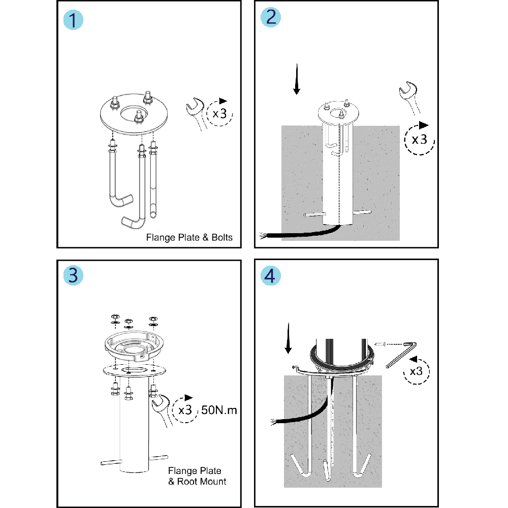LED Bollard for outdoor lighting installation.