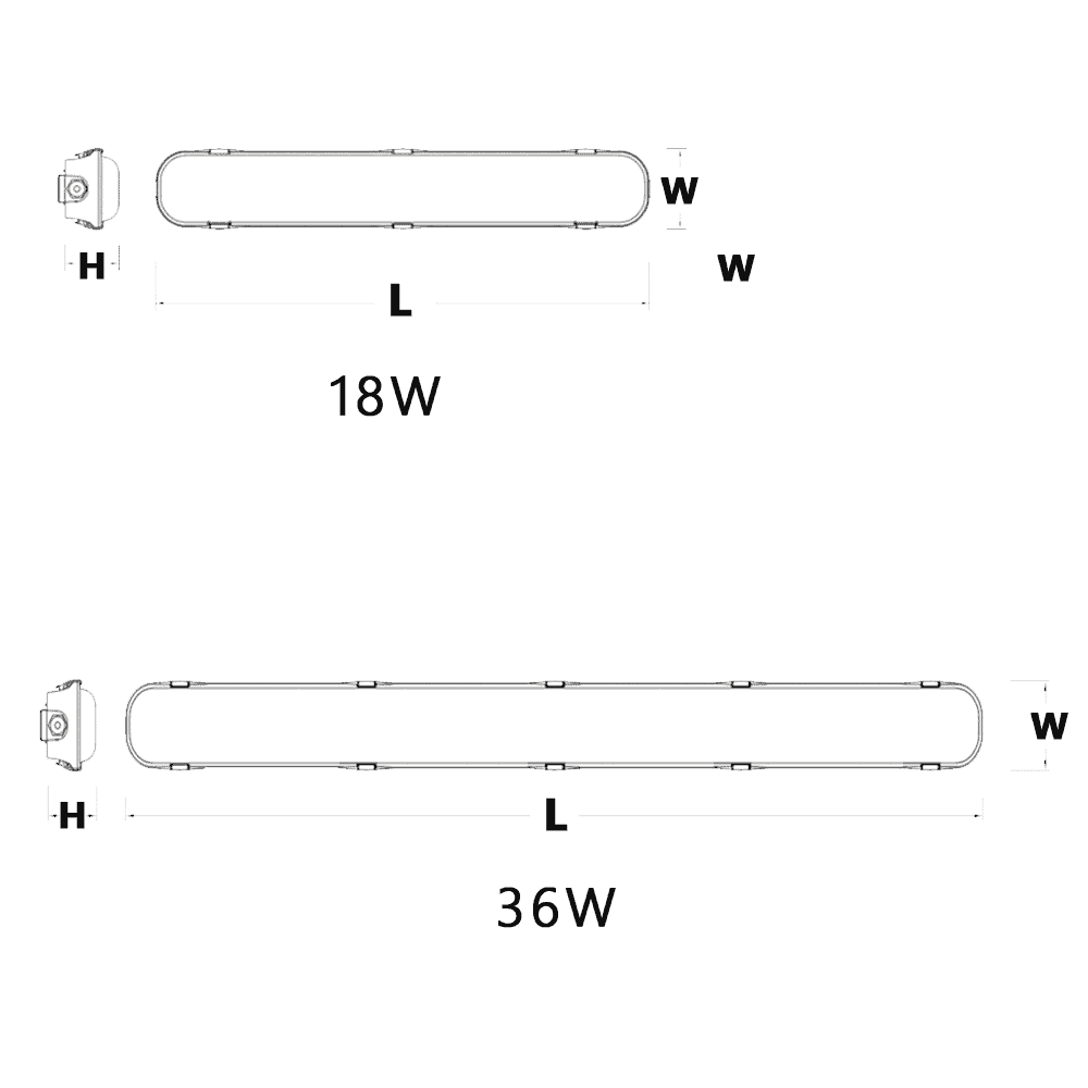 LED weatherproof luminaire for outdoor lighting applications, ideal for durable and energy-efficient.