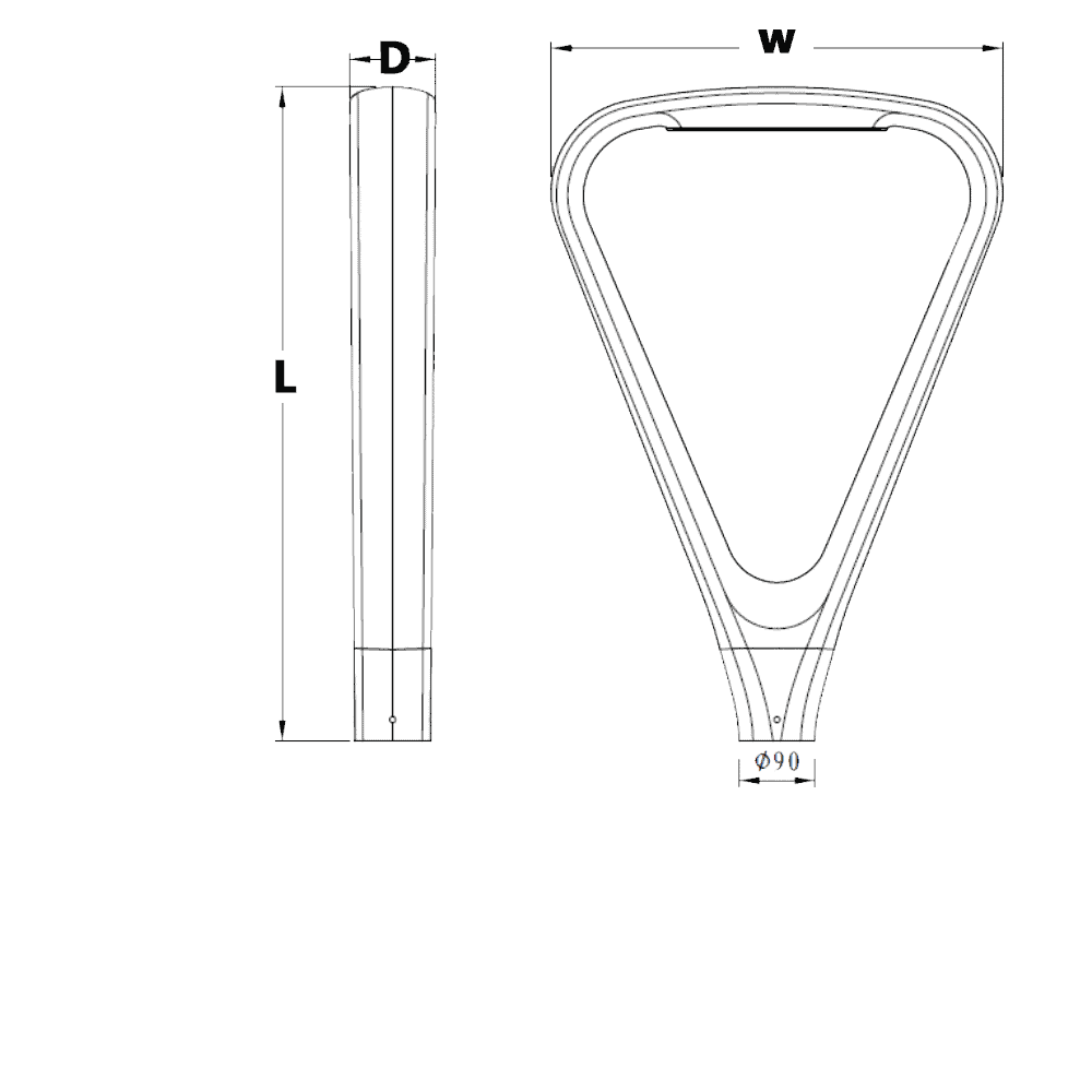 LED garden pole head for outdoor lighting and decoration.