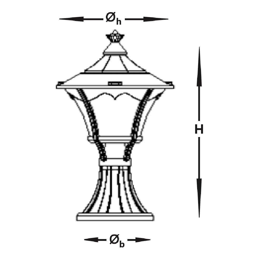 Classic Base Lantern for outdoor lighting and decor.