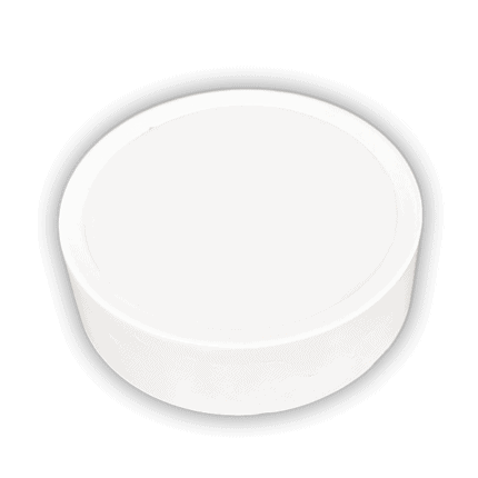Circular surface LED down light for surface mounting and modern lighting design.