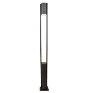 LED squared garden pole with integrated lighting for outdoor landscape illumination.