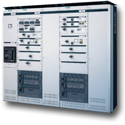 High-capacity SEGA M SIVACON-S8 low voltage switchboard for industrial power distribution.