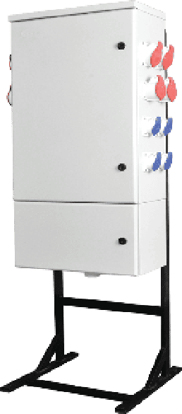 Industrial power enclosure with modular socket design for reliable power solutions.