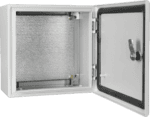 Enclosure for wall-mounted and recessed panels, IP65 rated for durability.