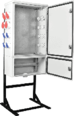 Industrial power solution with modular enclosures for electrical systems.