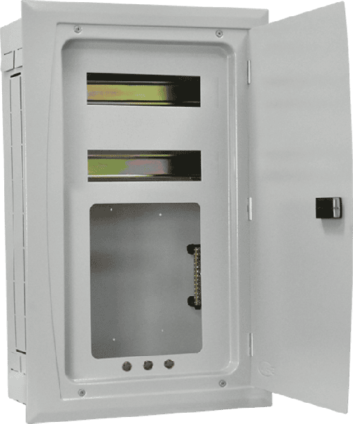 Distribution panel with KW/H meter for 380V power systems.