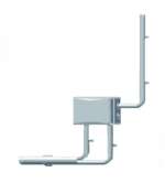 Plastic conduit support for professional wiring systems.