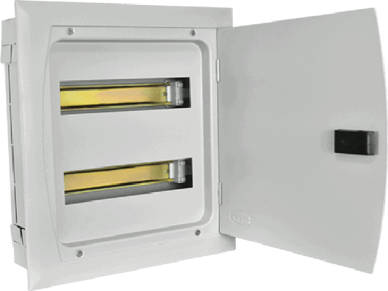 Distribution panel for modern residential electrical systems.