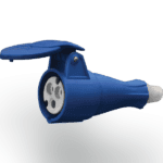 Heavy-duty industrial power plug for reliable electrical connections.