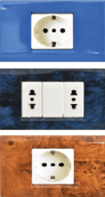 Power outlet with multiple sockets for professional interior solutions.