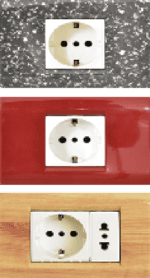 Electrical outlet with wiring device for piano installation.