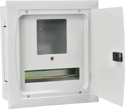 Distribution panel with KW/H meter for 220V power systems.