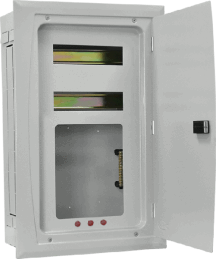 Distribution panel with KW/H meter for 380V power systems.