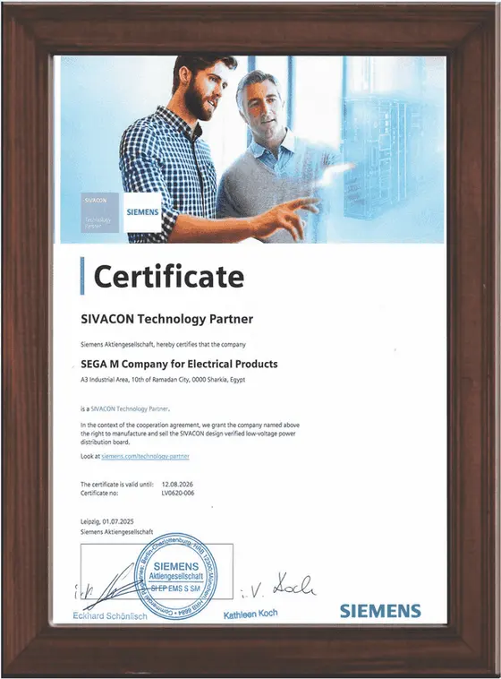 Auszeichnungsurkunde „Siemens Certified Partner